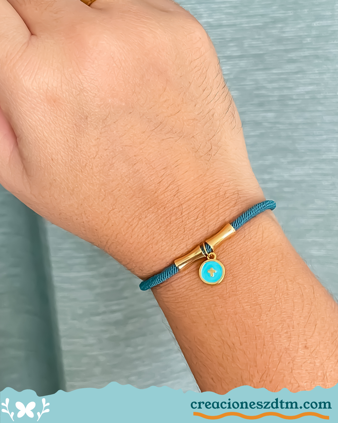 Cross Bracelet (Turquoise) - Creaciones ZDTM
