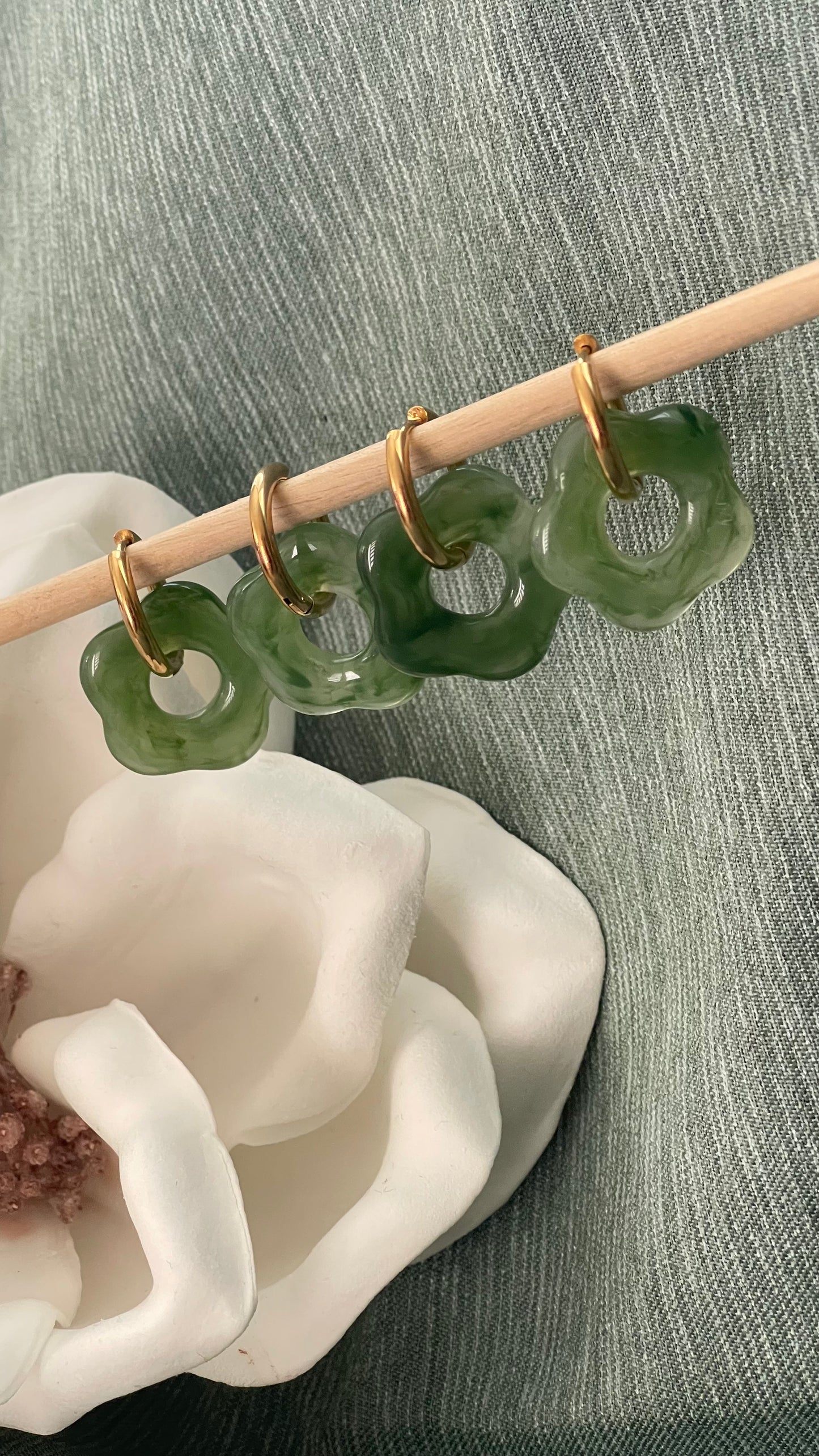 Green Funky Earring - Creaciones ZDTM