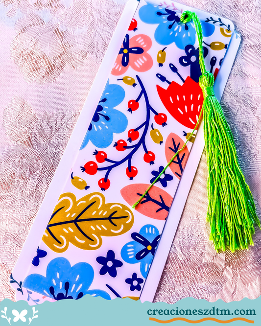 Bright Flowers Bookmark