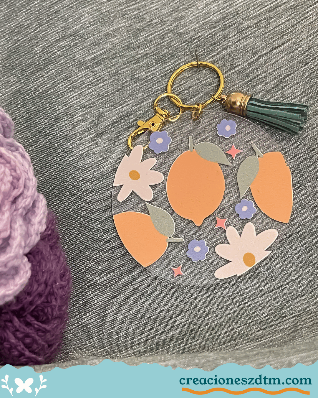 Love Lemons Keychain - Creaciones ZDTM