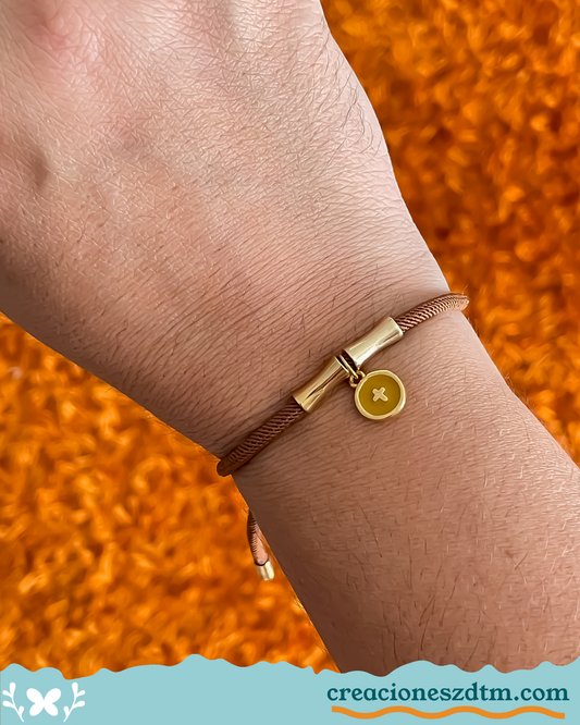 Cross Bracelet (Brown) - Creaciones ZDTM