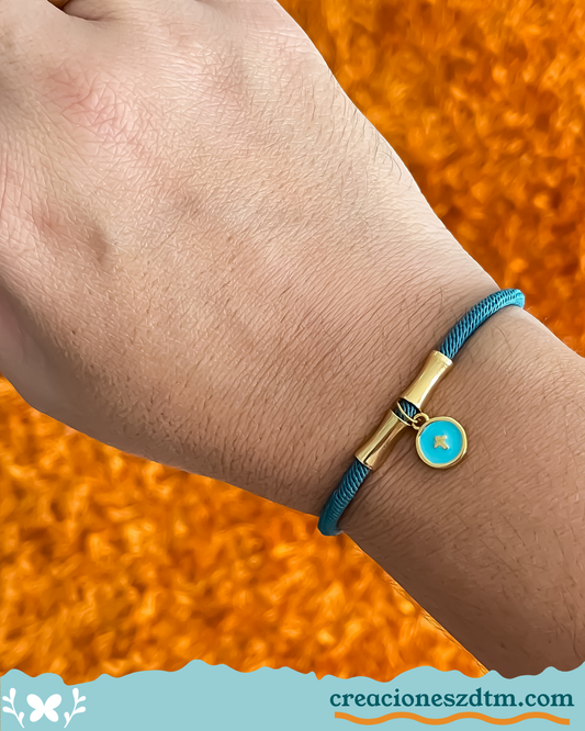 Cross Bracelet (Turquoise) - Creaciones ZDTM