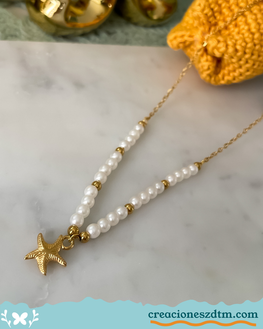 Sea Star and Pearls Necklace